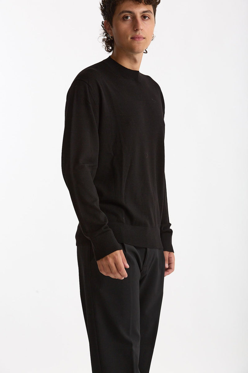 Maglia in lana e cashmere nero men Diana studio - 3