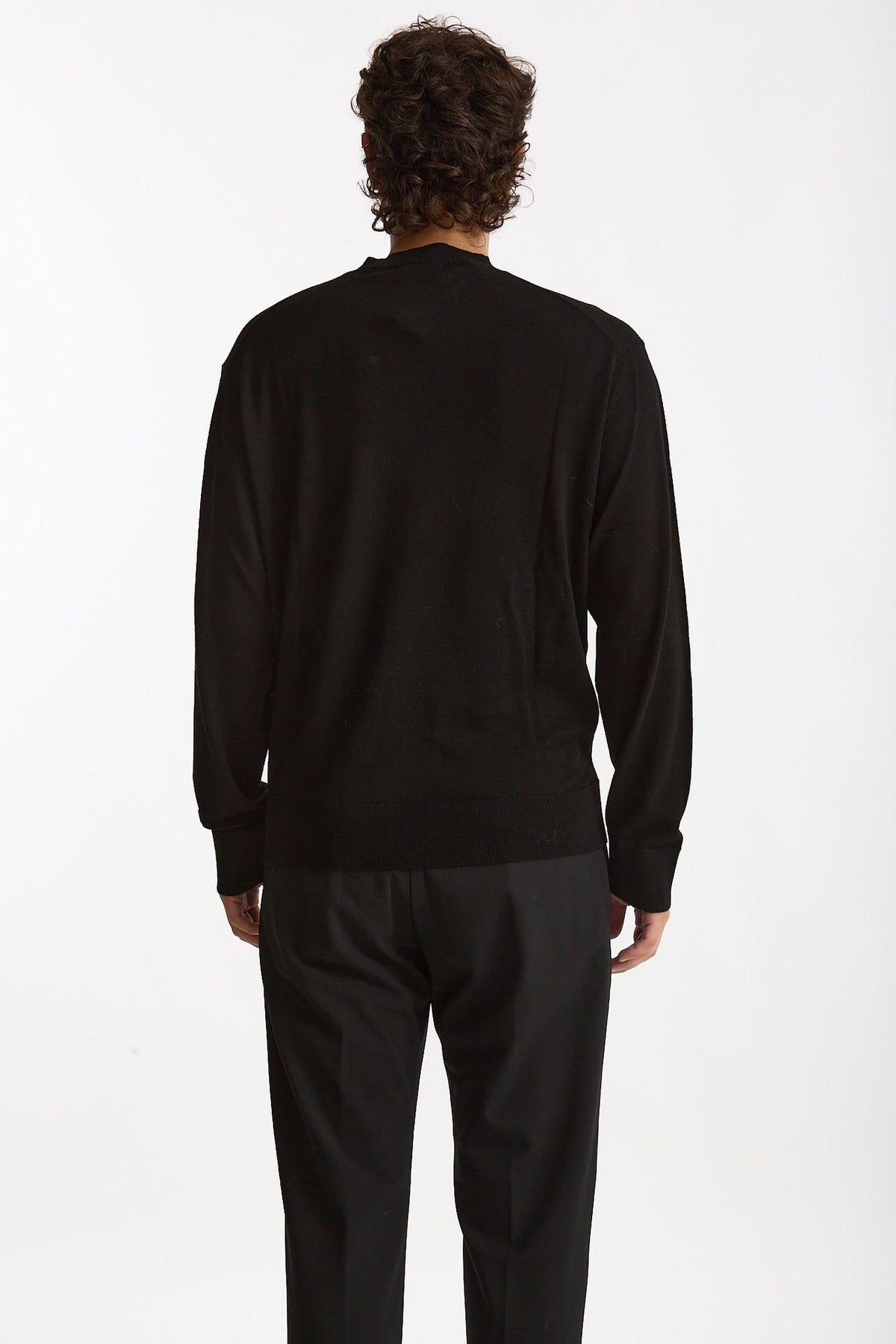 Maglia in lana e cashmere nero men Diana studio - 4