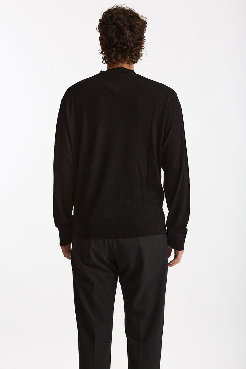 Maglia in lana e cashmere nero men Diana studio - 4