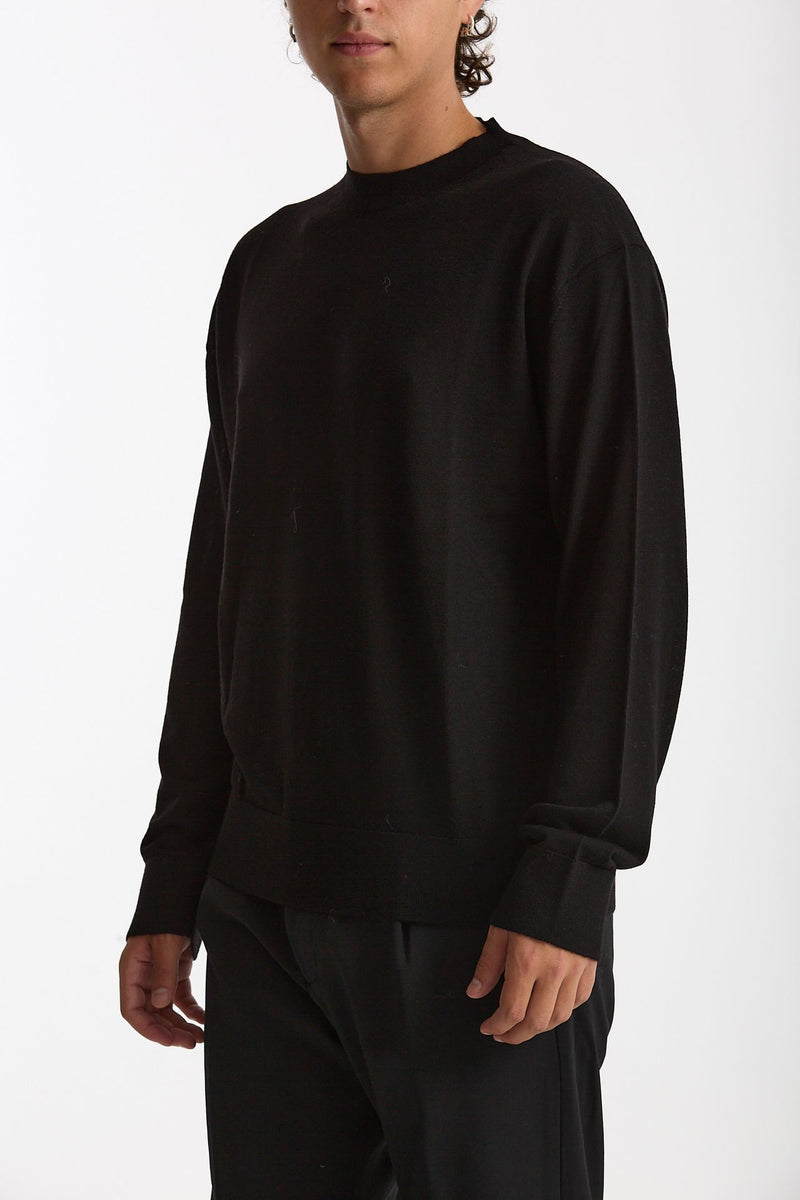 Maglia in lana e cashmere nero men Diana studio - 2