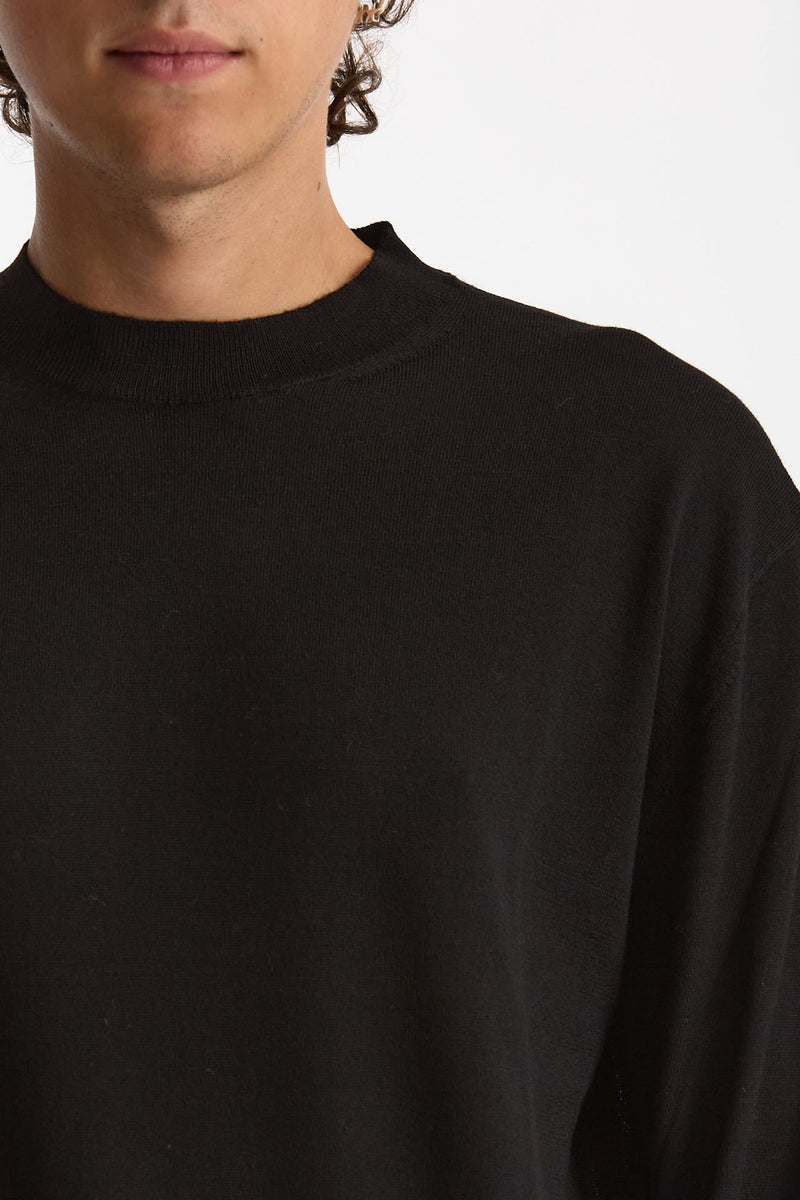 Maglia in lana e cashmere nero men Diana studio - 5