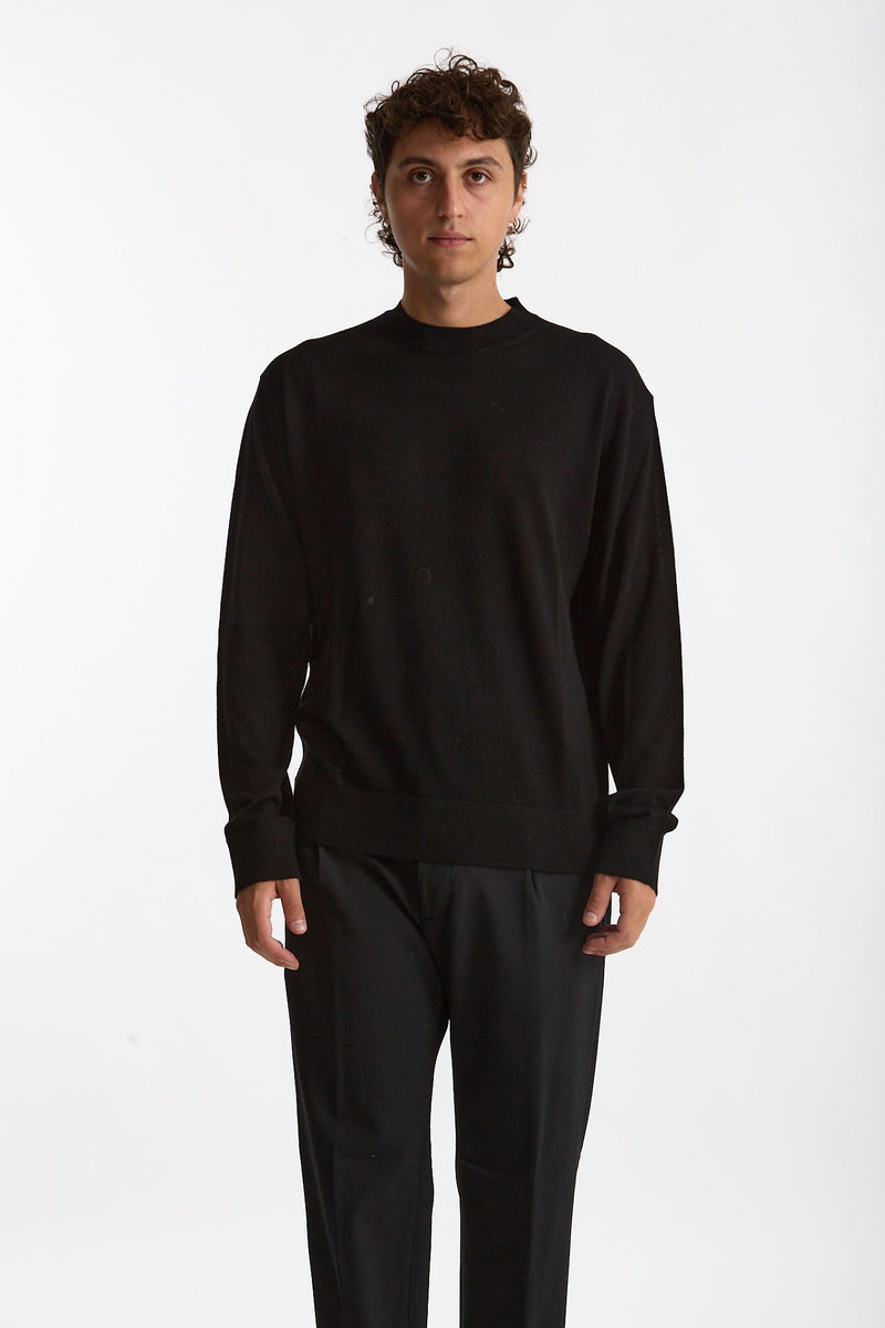 Maglia in lana e cashmere nero men Diana studio - 1