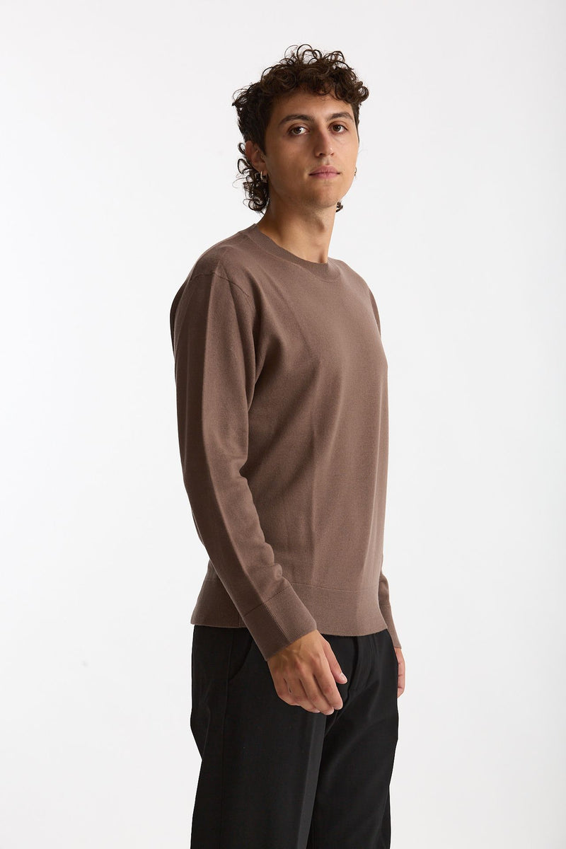 Maglia in lana e cashmere tortora men Diana studio - 3