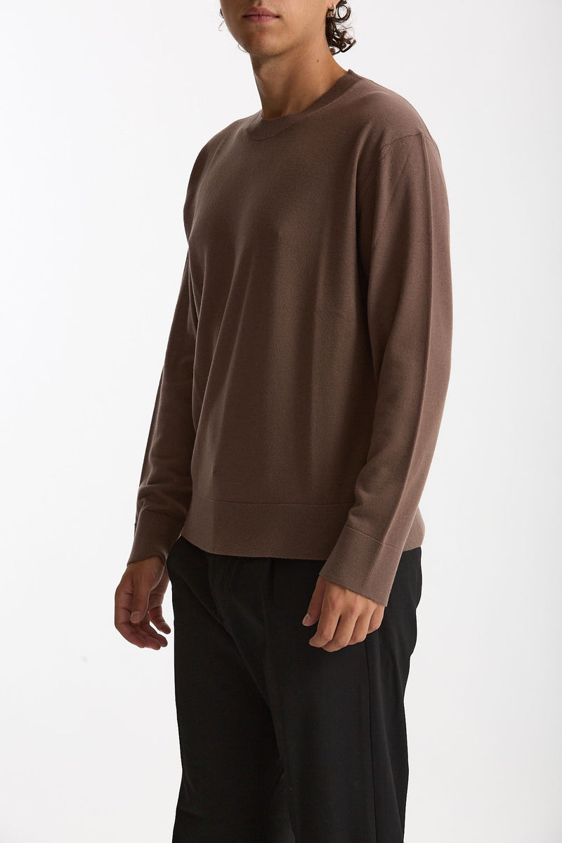 Maglia in lana e cashmere tortora men Diana studio - 5