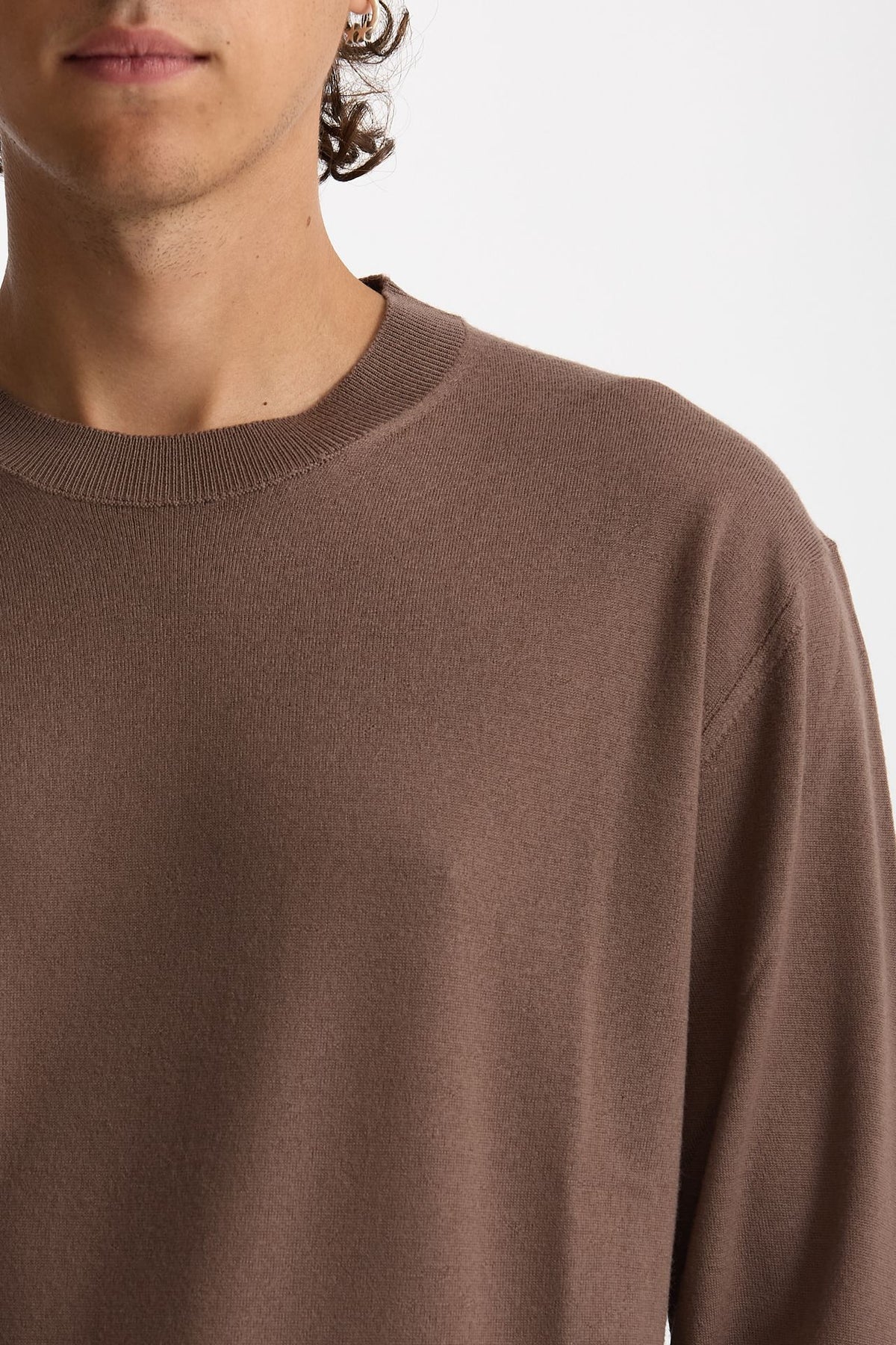 Maglia in lana e cashmere tortora men Diana studio - 2