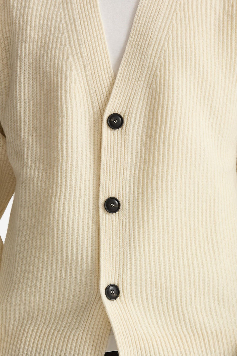Cardigan in lana panna men Diana studio - 6