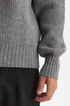 Maglia Mezza zip in lana grigio men Diana studio - 8