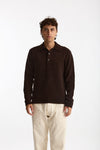 Polo in lana boucle’ marrone men Diana studio - 2