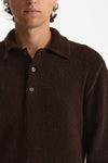 Polo in lana boucle’ marrone men Diana studio - 5