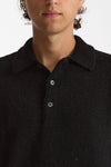 Polo in lana boucle’ nero men Diana studio - 5