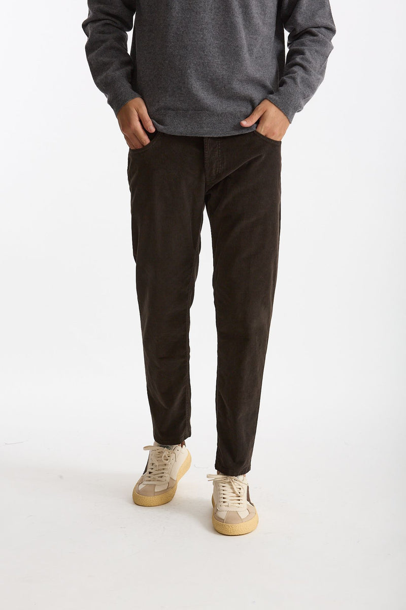 Jeans BRIGHTON in velluto marrone men Dondup - 1