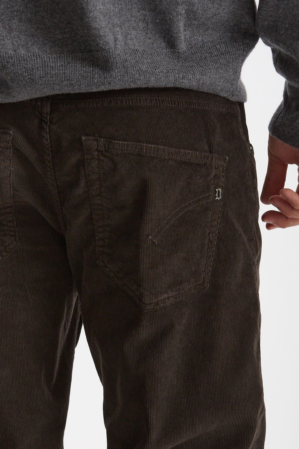 Jeans BRIGHTON in velluto marrone men Dondup - 7