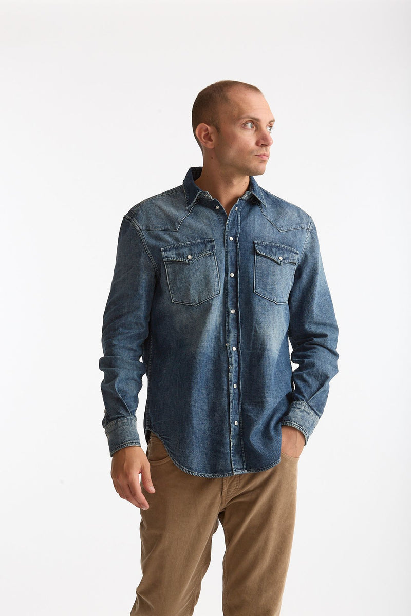 Camicia manica lunga in denim medio men Dondup - 1