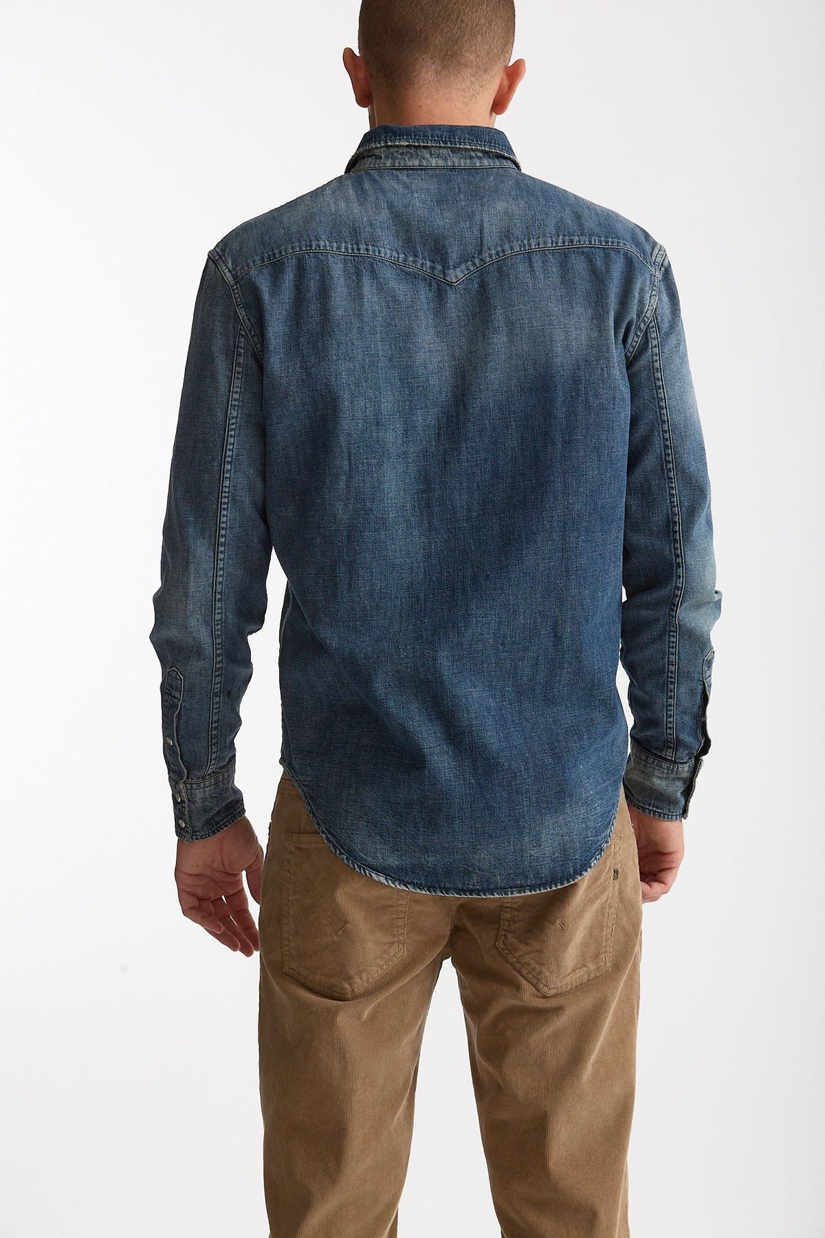 Camicia manica lunga in denim medio men Dondup - 4