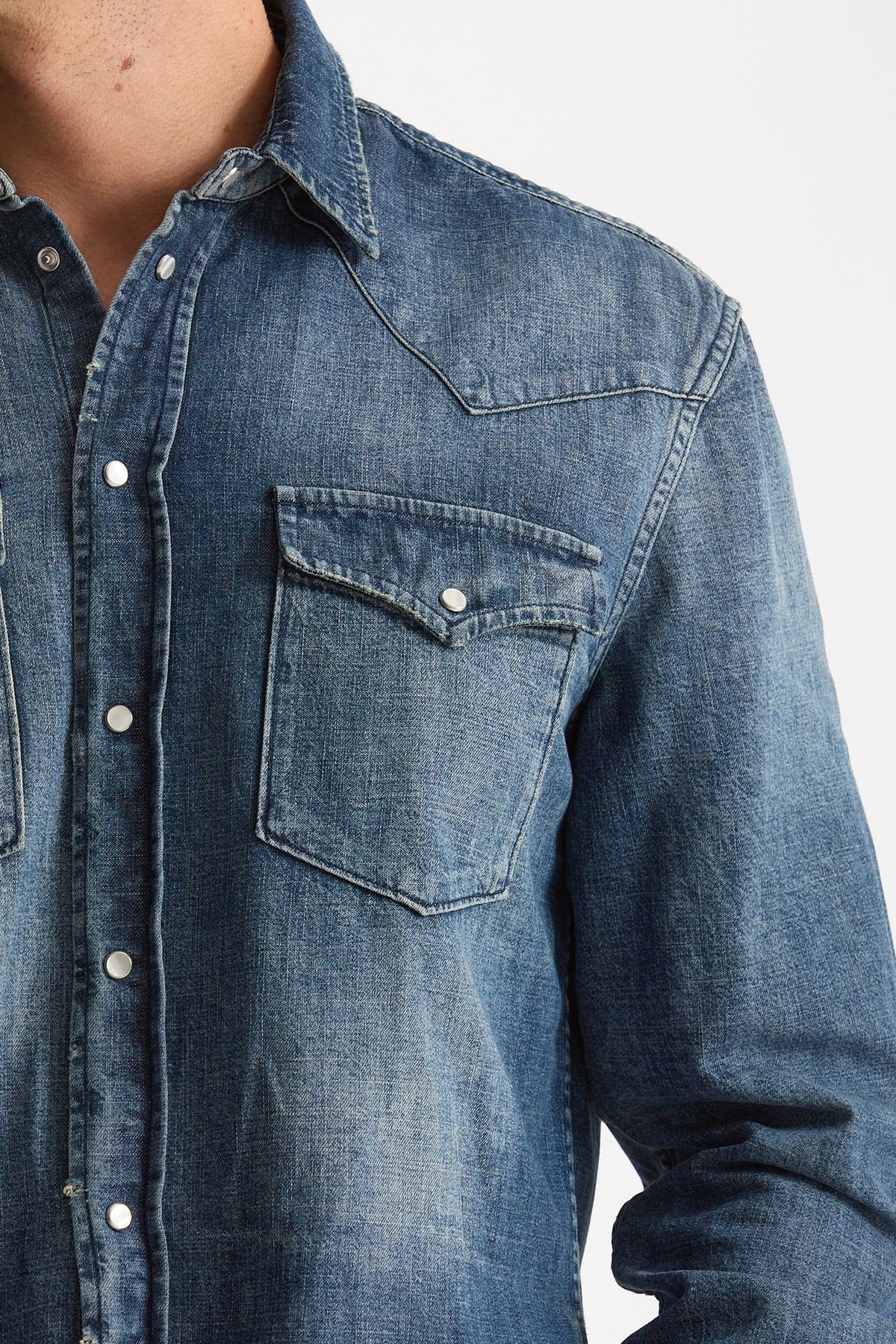 Camicia manica lunga in denim medio men Dondup - 2