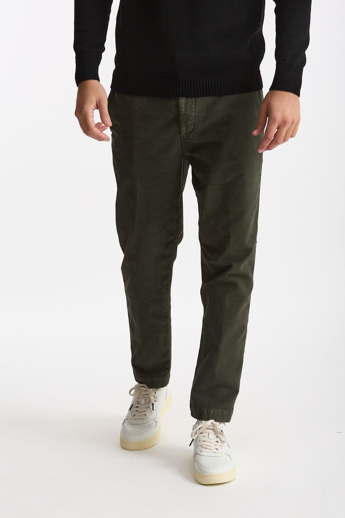 Pantalone in cotone lavato stretch ZYAN verdone men Dondup - 1