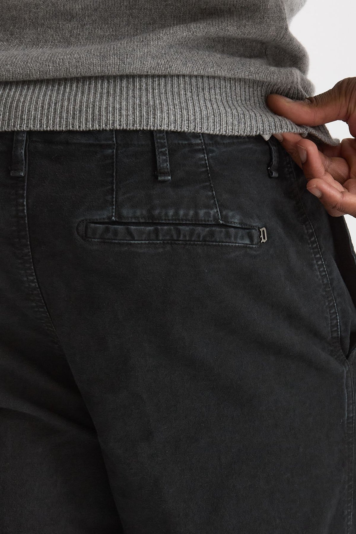 Pantalone ZYAN  in cotone lavato antracite men Dondup - 7