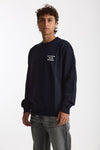 Felpa girocollo in cotone blu men Drôle de monsieur - 5