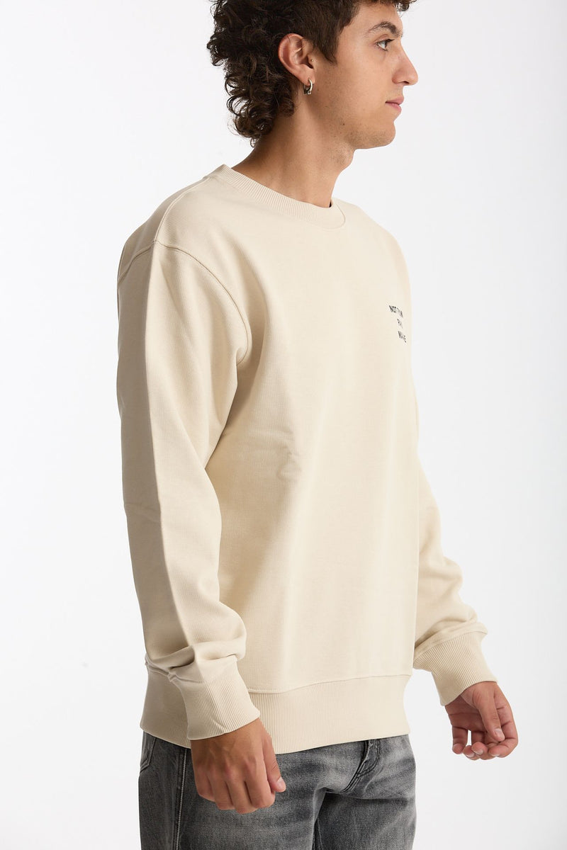 Felpa girocollo in cotone panna men Drôle de monsieur - 3