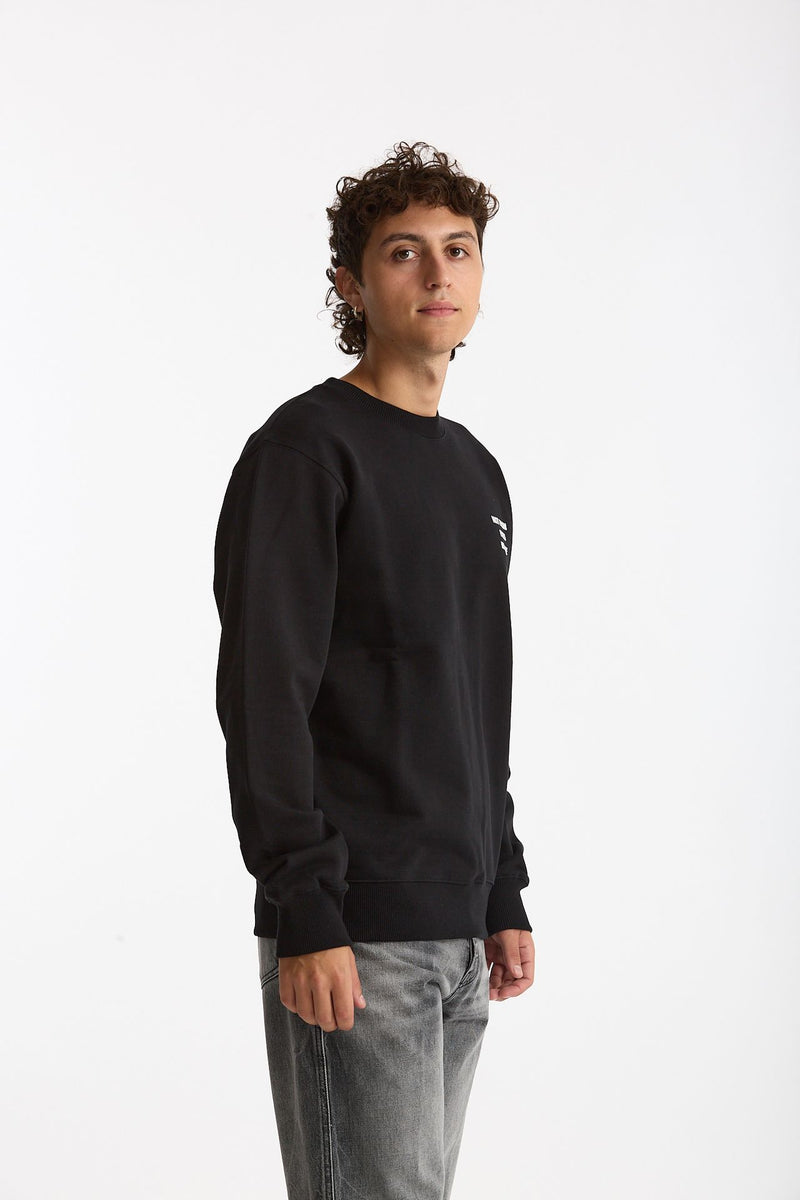 Felpa girocollo in cotone nero men Drôle de monsieur - 5