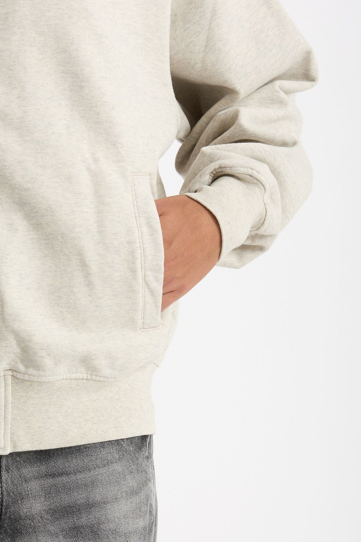 Felpa Full zip in cotone grigio chiaro men Drôle de monsieur - 6