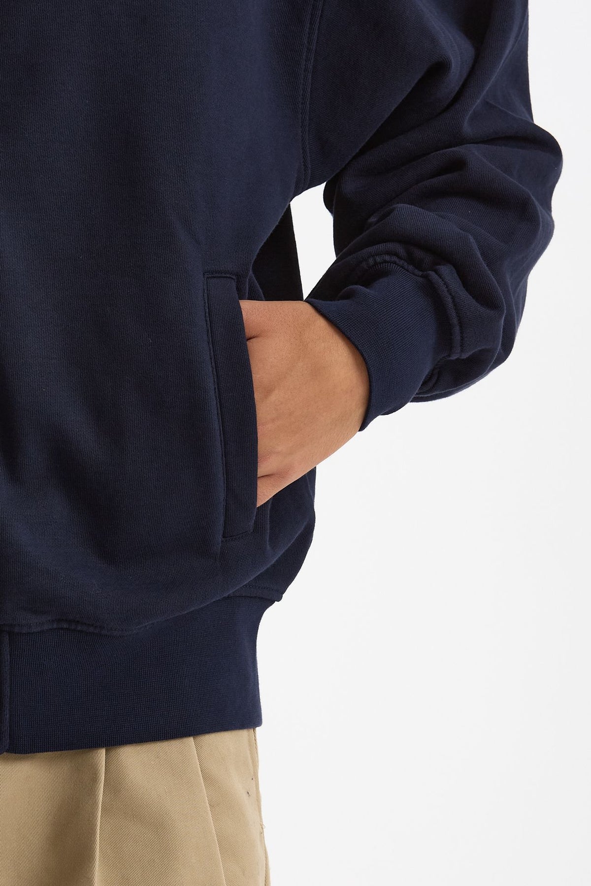 Felpa Full zip in cotone blu men Drôle de monsieur - 6