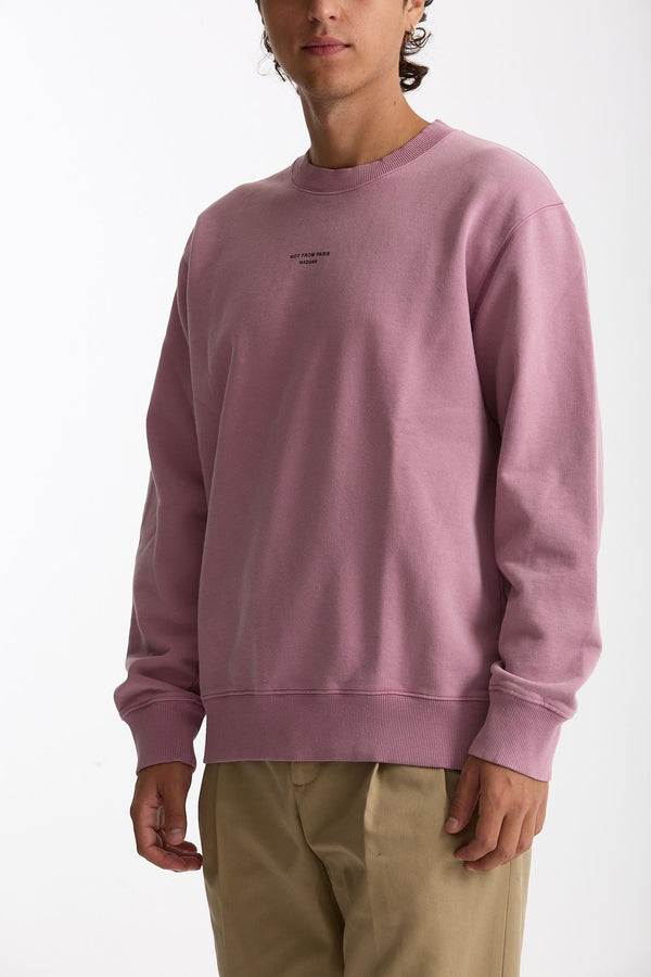 Felpa Girocollo in cotone rosa men Drôle de monsieur