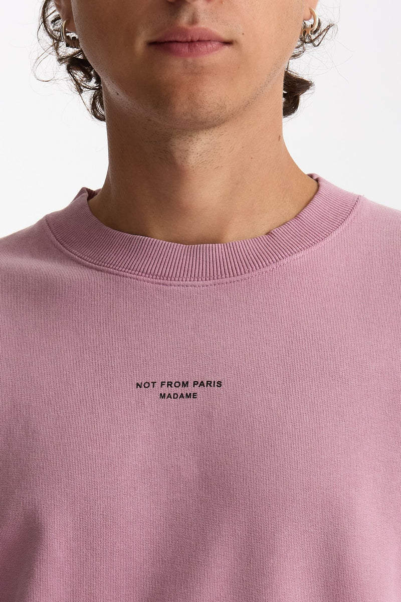 Felpa Girocollo in cotone rosa men Drôle de monsieur - 5