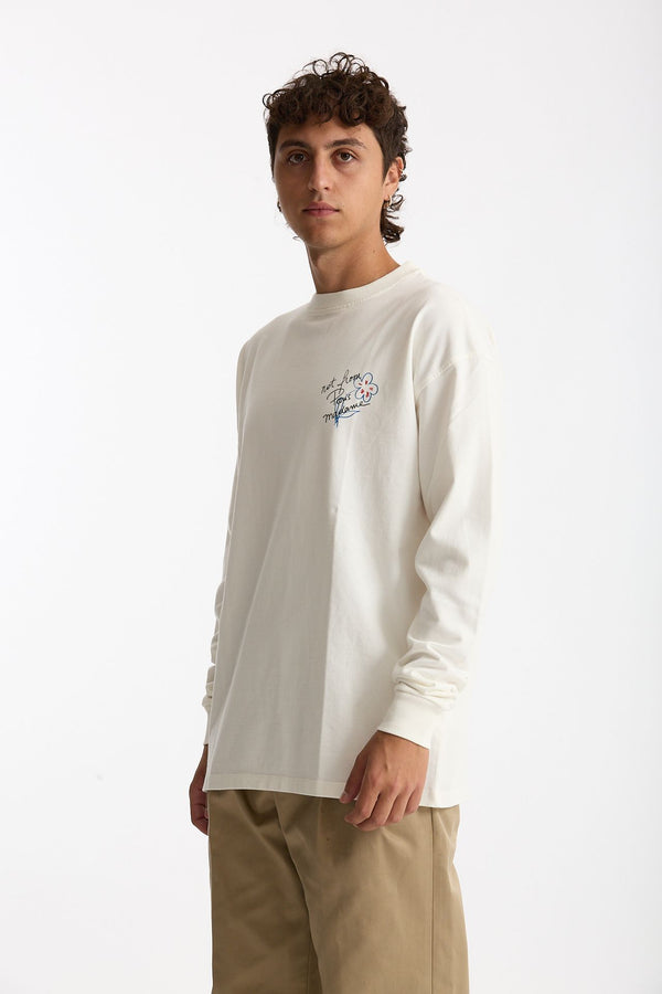 T-shirt girocollo in cotone bianco men Drôle de monsieur