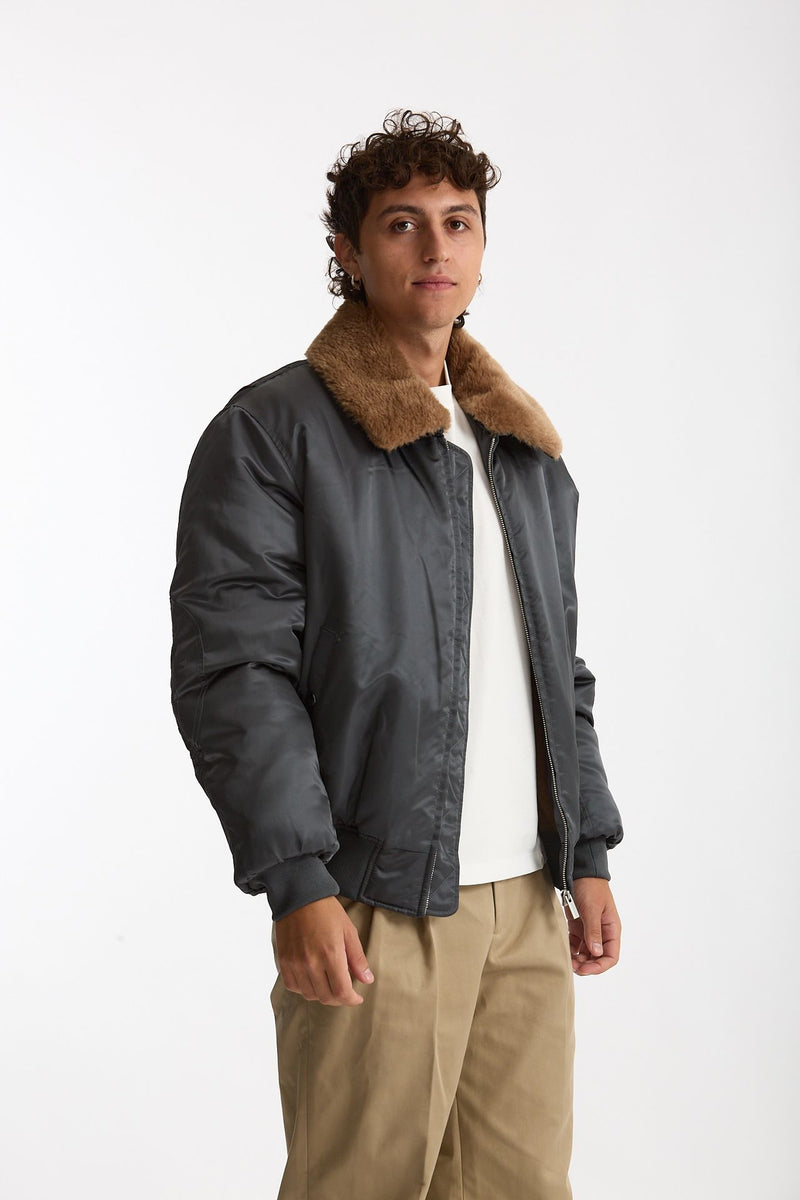 Bomber foderato grigio men Drôle de monsieur - 4