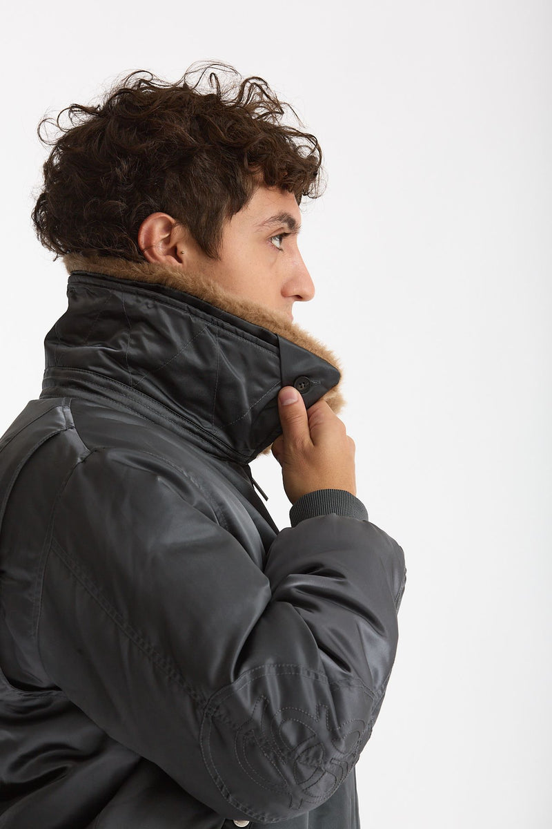 Bomber foderato grigio men Drôle de monsieur - 8