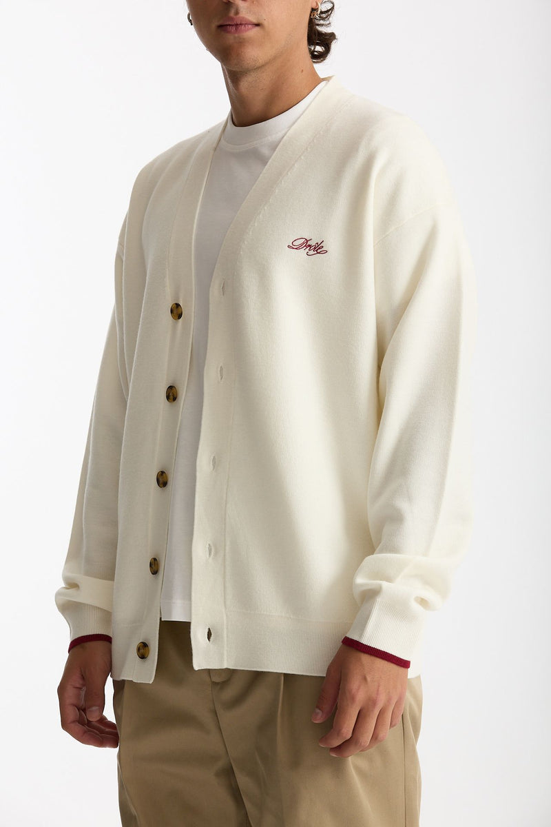Cardigan in Lana merinos panna men Drôle de monsieur - 4