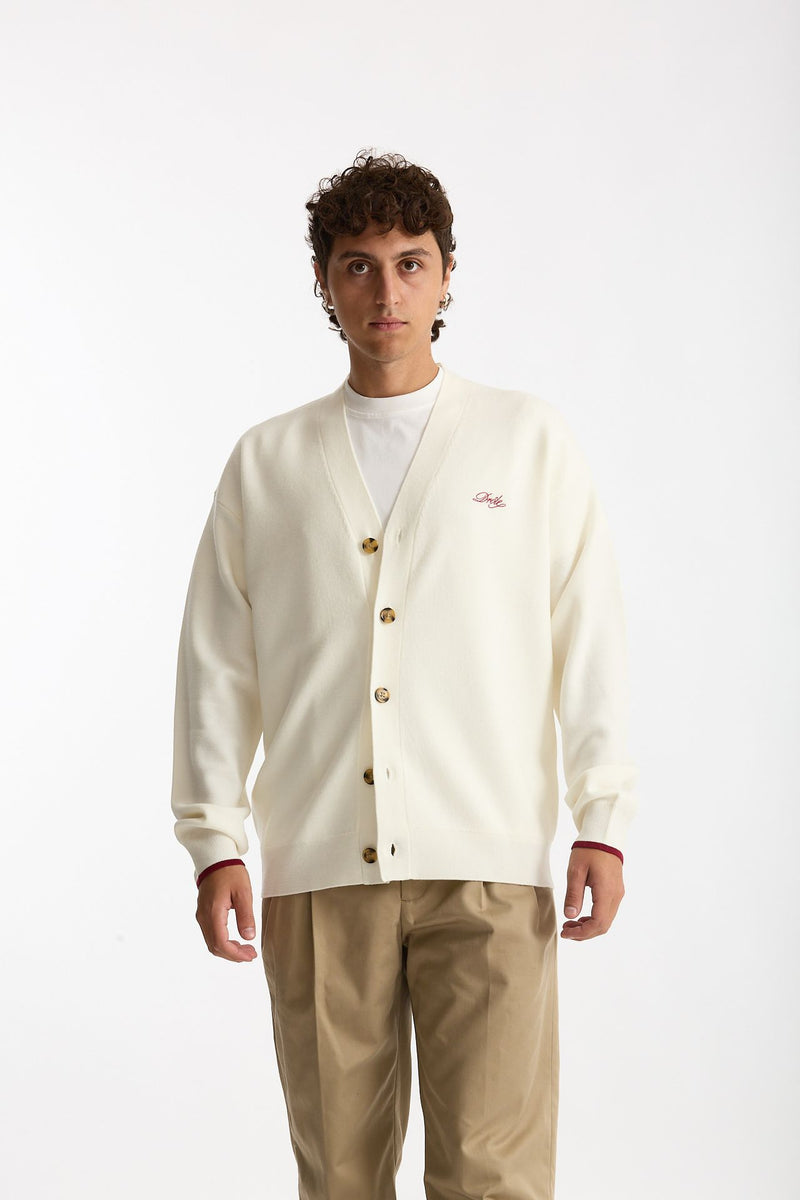 Cardigan in Lana merinos panna men Drôle de monsieur - 6