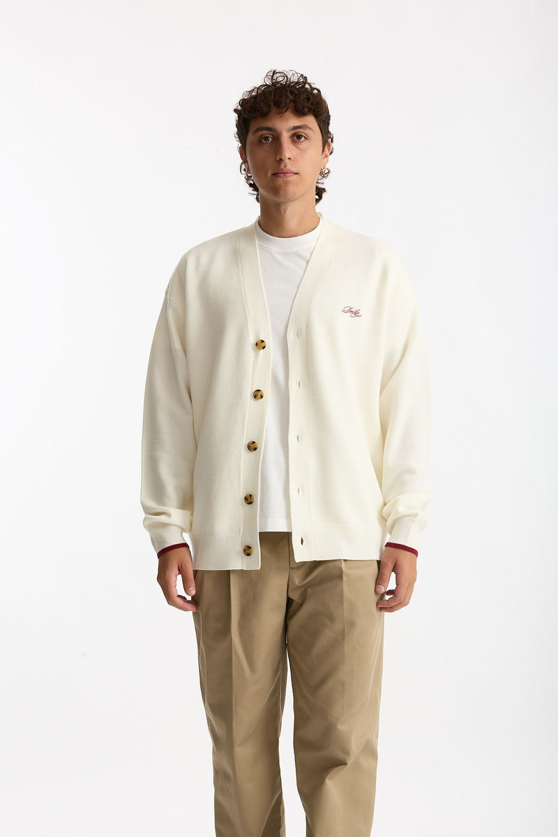 Cardigan in Lana merinos panna men Drôle de monsieur - 1