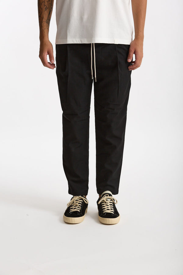 Pantalone in misto cotone nero men Drôle de monsieur