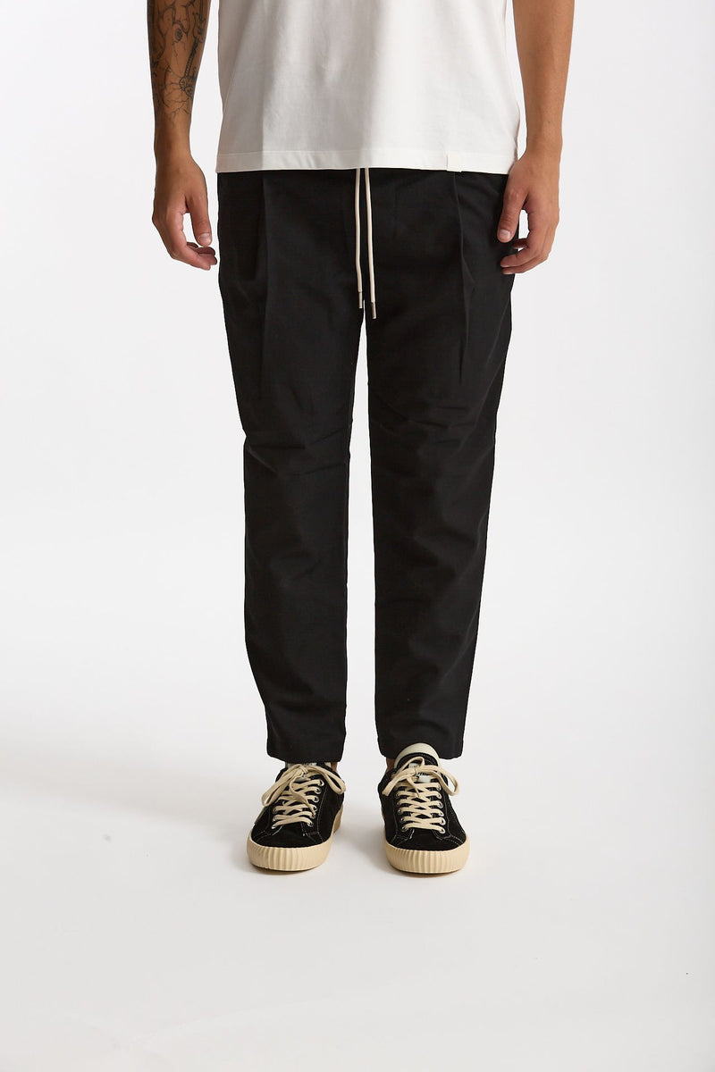 Pantalone in misto cotone nero men Drôle de monsieur - 1
