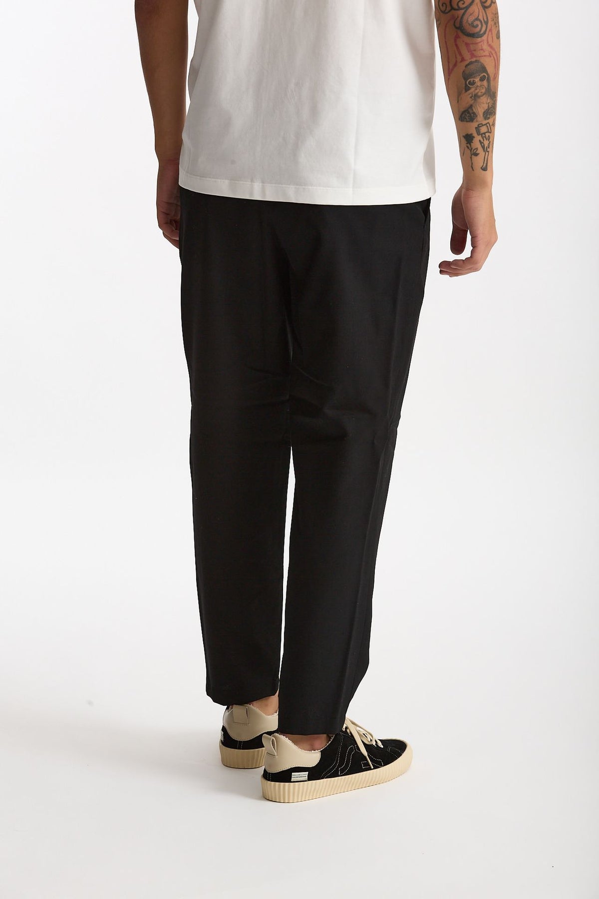 Pantalone in misto cotone nero men Drôle de monsieur - 3
