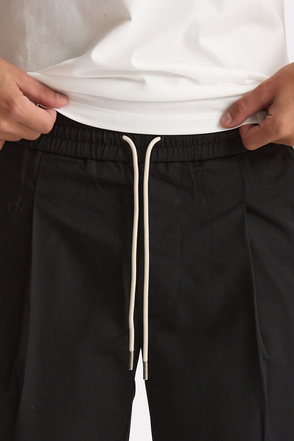 Pantalone in misto cotone nero men Drôle de monsieur - 6