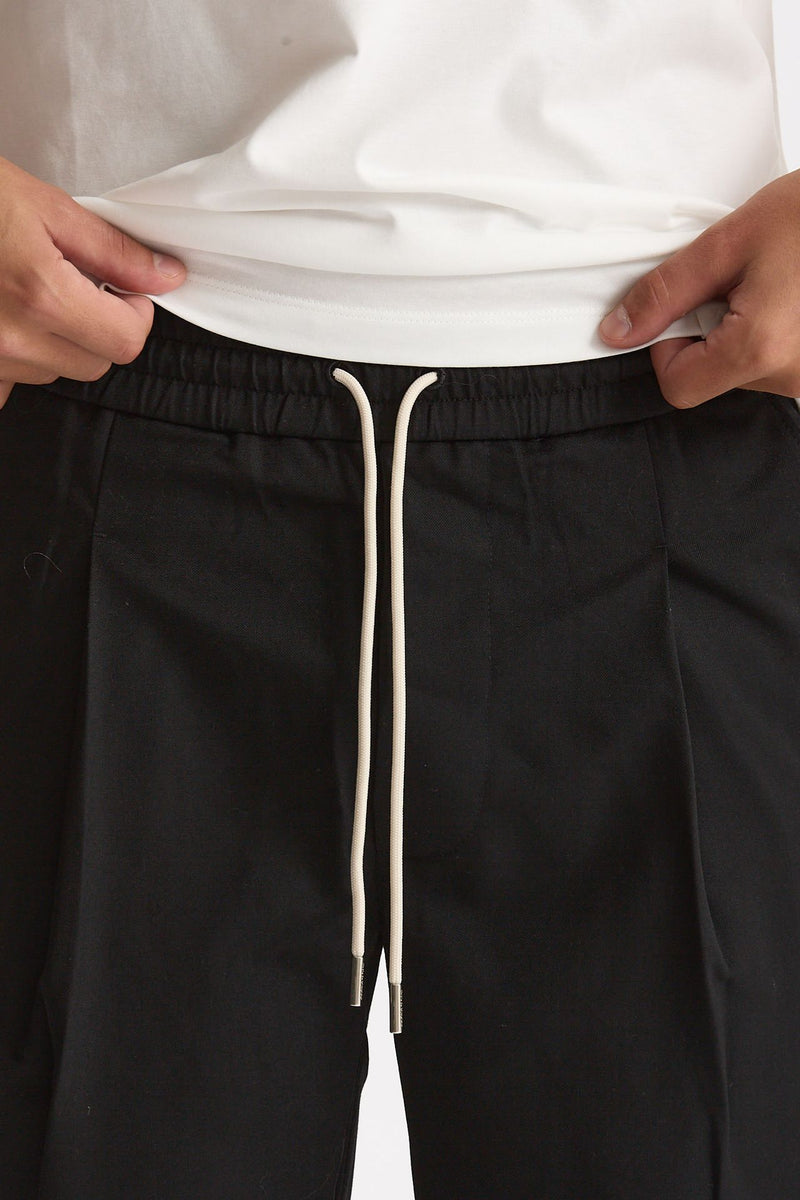 Pantalone in misto cotone nero men Drôle de monsieur - 6