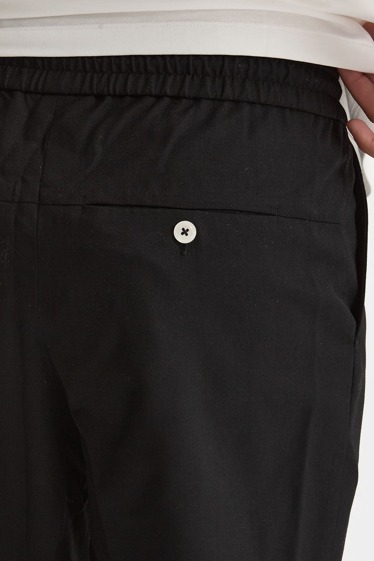 Pantalone in misto cotone nero men Drôle de monsieur - 7