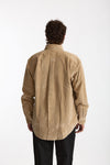Camicia in velluto beige men Drôle de monsieur - 5