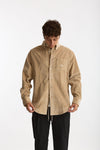 Camicia in velluto beige men Drôle de monsieur - 6