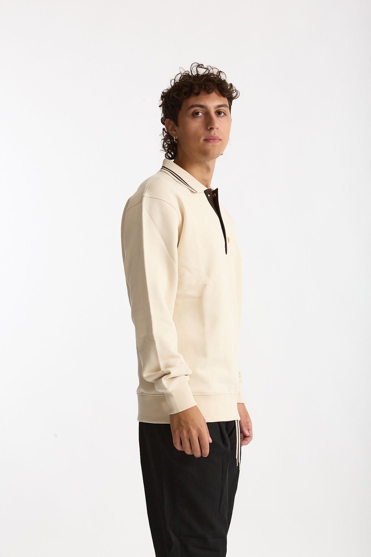 Felpa in cotone panna men Drôle de monsieur - 2