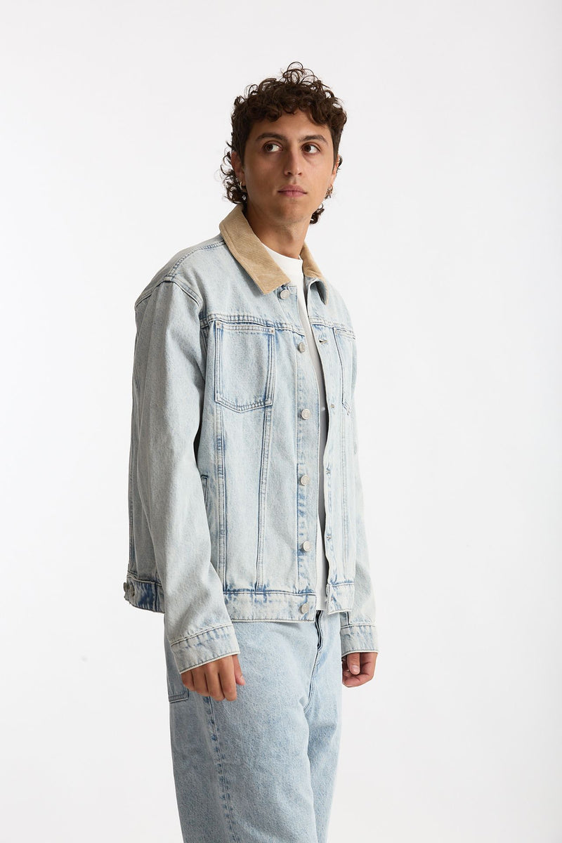 Giubbino denim Lavaggio chiaro men Drôle de monsieur - 4