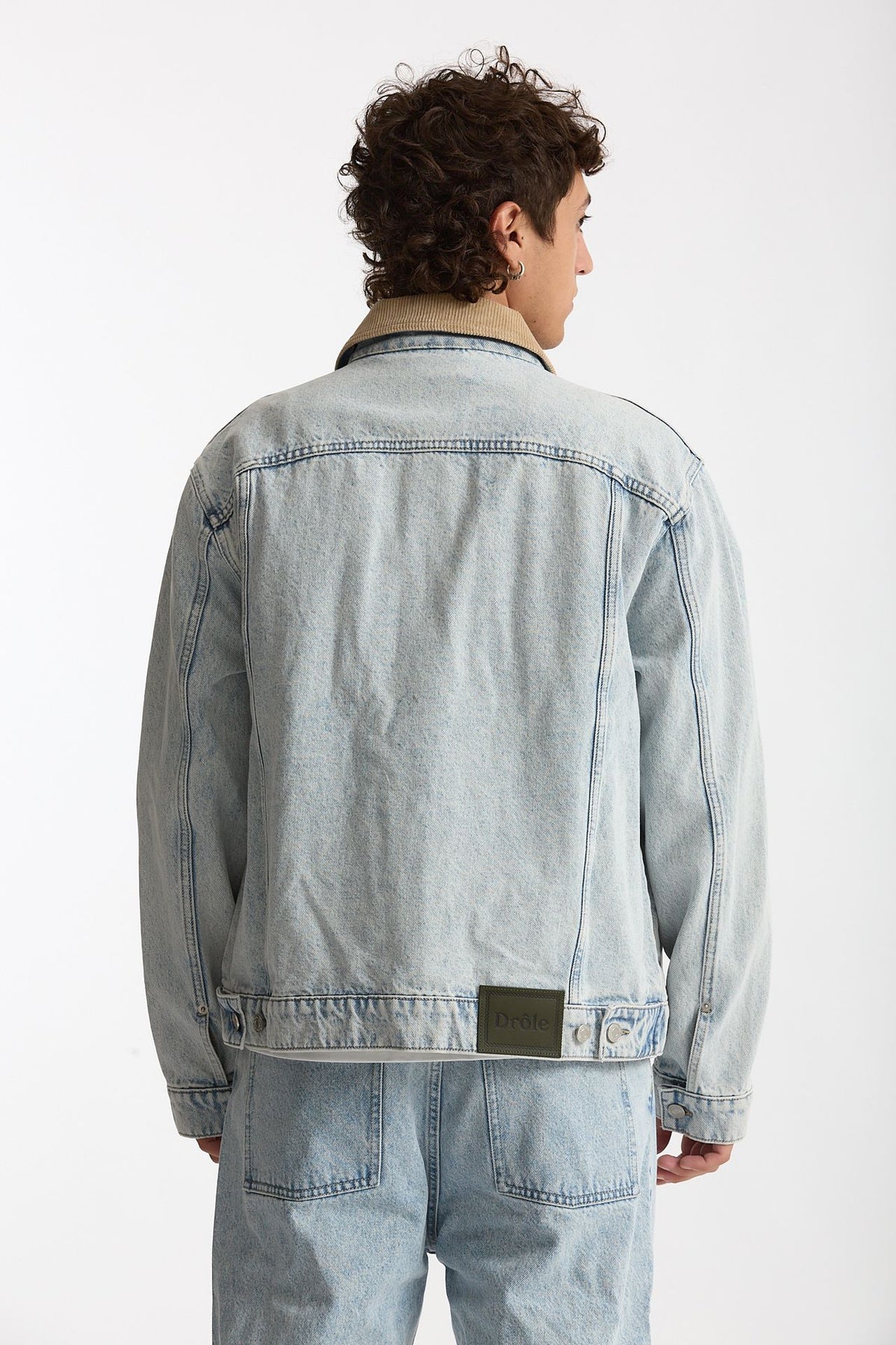 Giubbino denim Lavaggio chiaro men Drôle de monsieur - 5