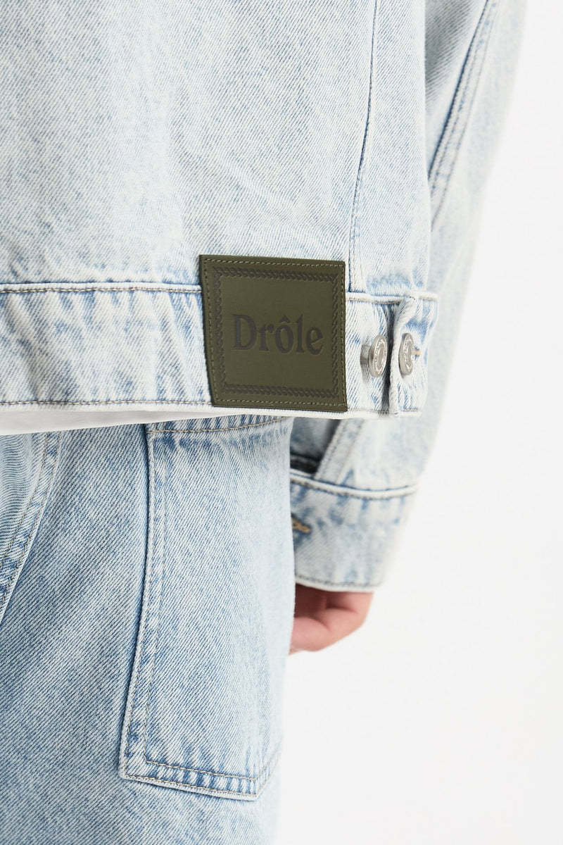 Giubbino denim Lavaggio chiaro men Drôle de monsieur - 6