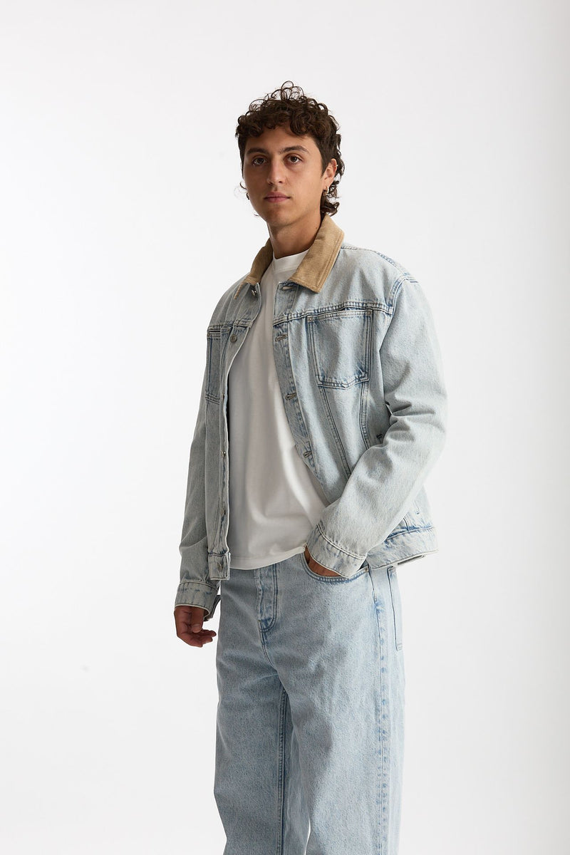 Giubbino denim Lavaggio chiaro men Drôle de monsieur - 7