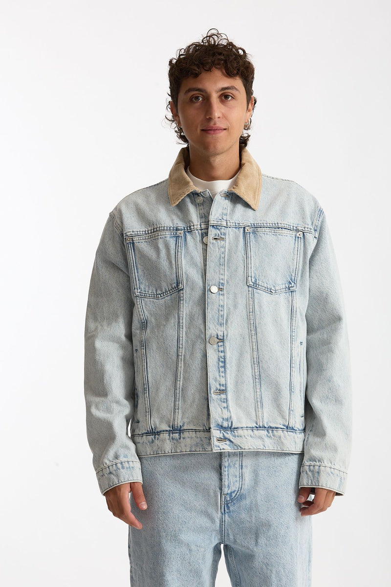 Giubbino denim Lavaggio chiaro men Drôle de monsieur - 9