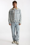 Giubbino denim Lavaggio chiaro men Drôle de monsieur - 3