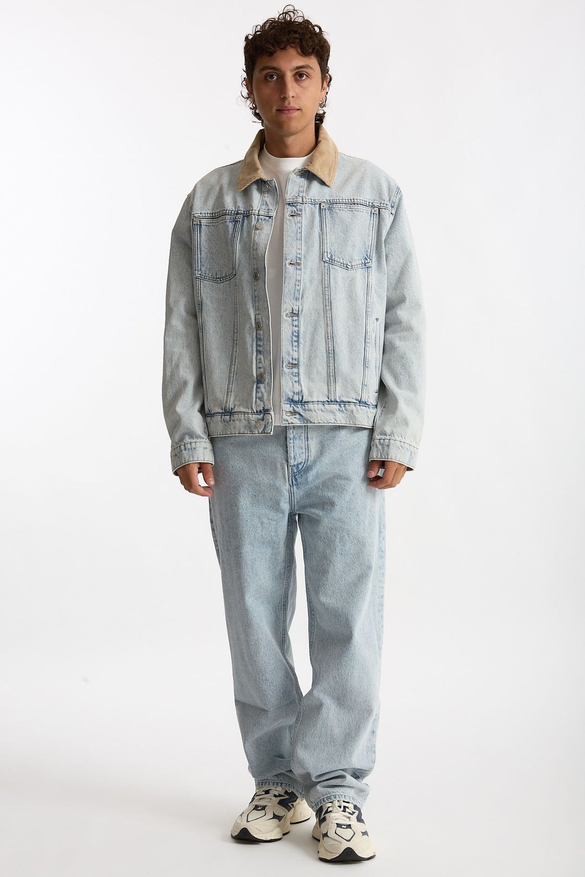 Giubbino denim Lavaggio chiaro men Drôle de monsieur - 3